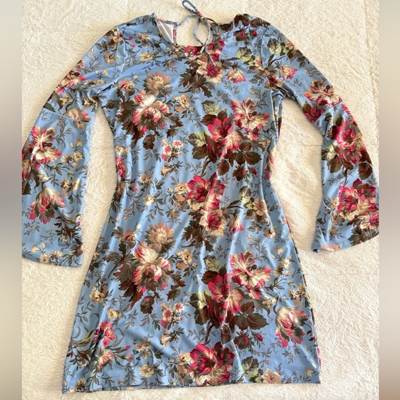 Highline Collective Dresses & Skirts - Highline Collective Blue Floral Mini Dress Women’s Small